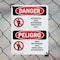 Signmission Restricted Area Authorized Employees Only Danger Sign, Plastic, 7in W x 10in L, 2PK OS-2PACK-DS-P-710-VS-1548 - alternate 3
